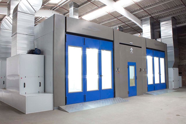 Cabine de peinture ventilation verticale — Industrie-Systèmes